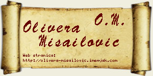 Olivera Misailović vizit kartica